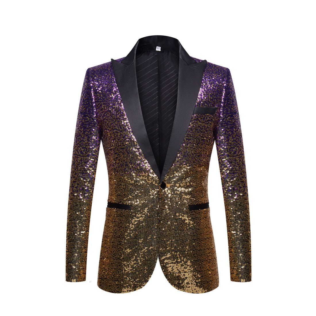 Men's Suits Blazers Discoloration Sequin Shawl Collar Tuxedo Men Wedding Groom Singer Prom Glitter Jacket DJ Club Stage 221124
