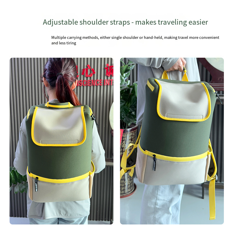 Portable Large Capacity Lunch Backpack with Ice Pack - Insulated Aluminum Foil Outdoor Picnic & Camping Bag
