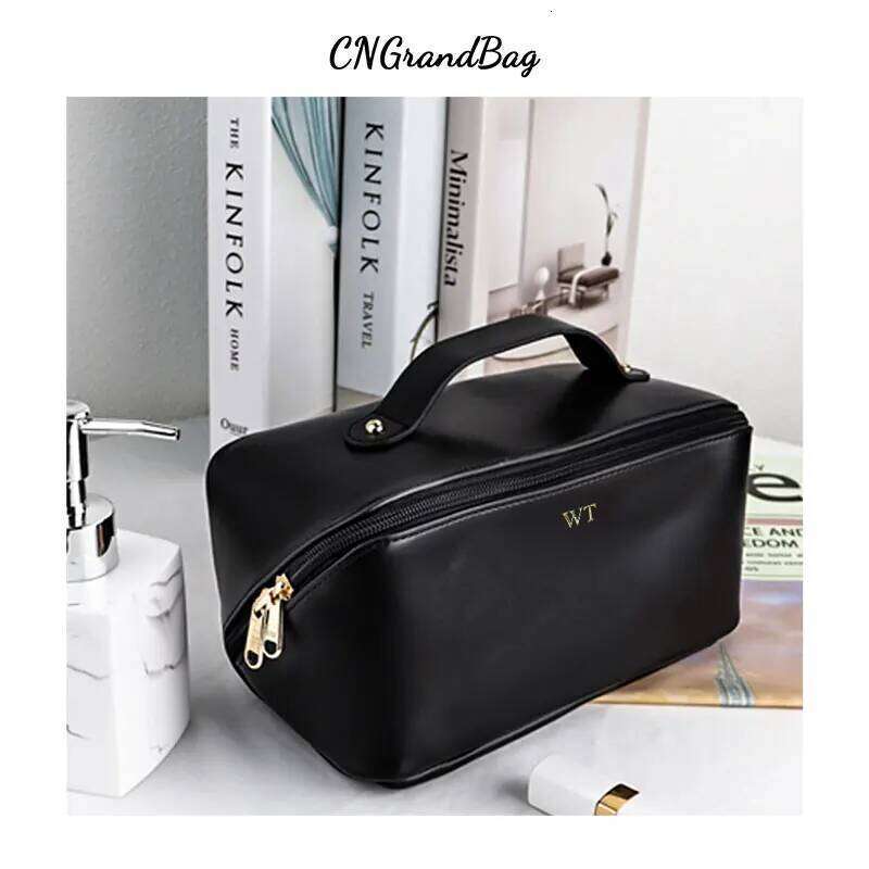 Custom Letters Large Capacity Pillow Shaped Makeup Women's Portable Waterproof Wash Storage Travel Cosmetic Bag