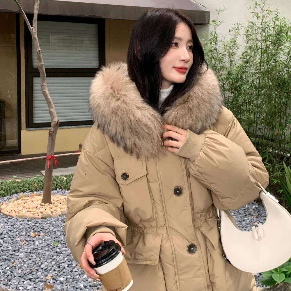 OFTBUY White Duck Down Women Waterproof Winter Long Puffer Jacket 2024 Fashion Real Raccoon Fur Hooded Female Feather