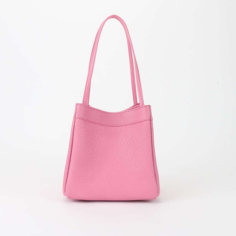 2024 New Small Square Goat Simple Fashion Versatile Handbag Genuine Leather Women's Bag