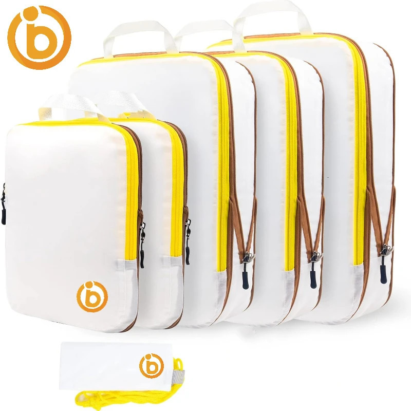 2/6/9 Set Compression Packing Cubes Waterproof Travel Organizer Bags Space-Saving Luggage Storage for Suitcase Travel Essentials 250526