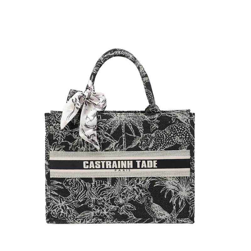 Designer Shoulder 2025 Handbags Fashion Canvas Printed Square Women Crossbody Books Tote Large Capacity Shopping Bags Free shipping