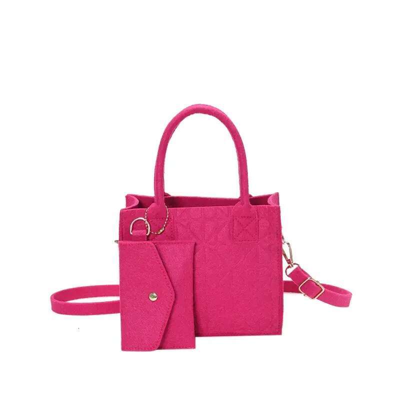 Elegant Felt Material Shoulder Handbag for Ladies Versatile Designer Crossbody Messenger Bag with Zipper Detail