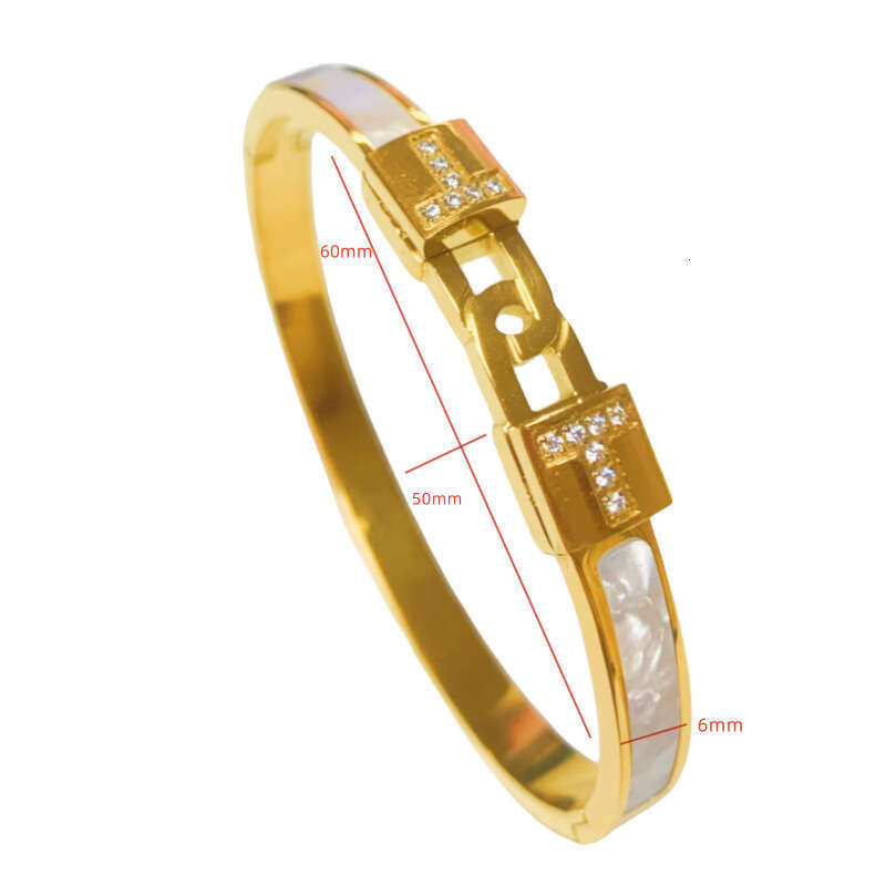 Stainless Steel Light High-End Micro-Inlaid Full Dia for Women Fashion Simple Non-Fading Couple Bracelet