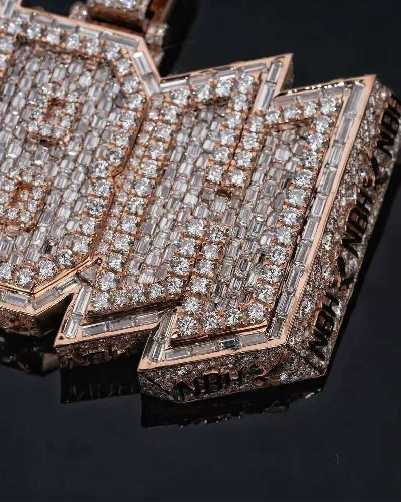 Buss Down Rapper Style Custom Sterling Sier Dia VVS1 Moissanite Iced Out Chain Necklace Pendant