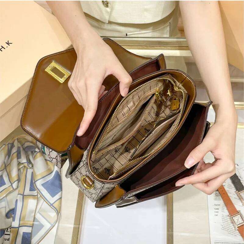 Design Bag Light Brand Women's New Fashionable And Versatile High-End Color Blocked Handbag, Single Shoulder Crossbody Bag Brand Bag