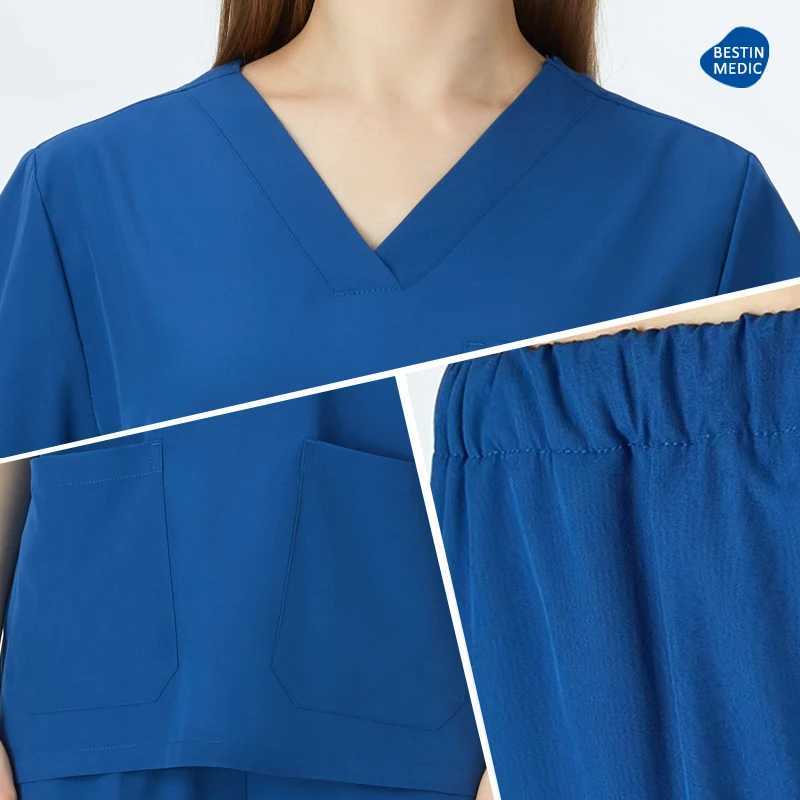 Comfort Doctor Scrub Sets Nurse Uniforms Hospital Work Clothes Pediatric Scrub Suit Clinic Surgery Set Medical Supplies S11 X250528