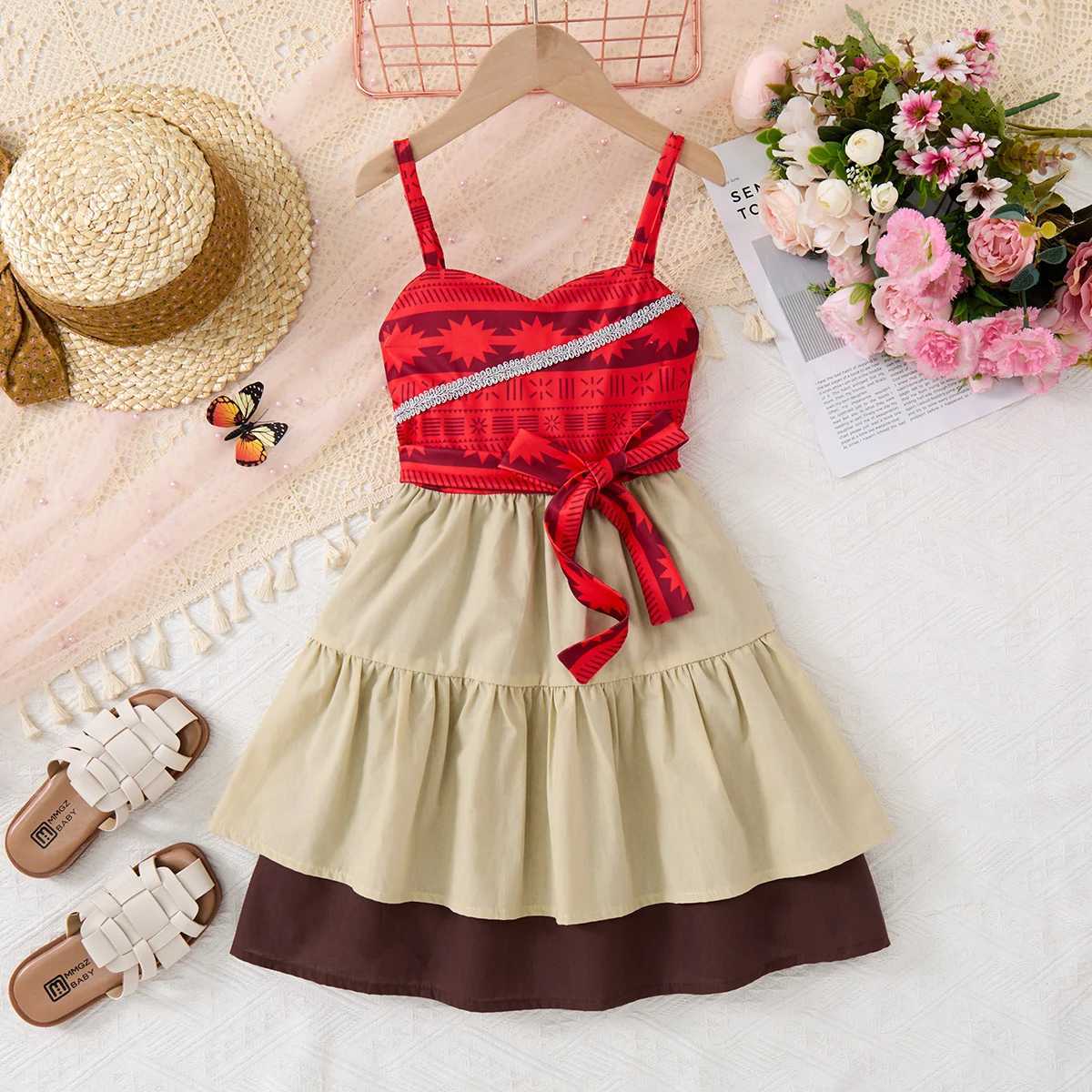 Childrens Dresses Moana Costume Barbi White Snow Sling Short Sleeve Girls Casual Dresses Princess Dress Carnival Party Gifts X250528