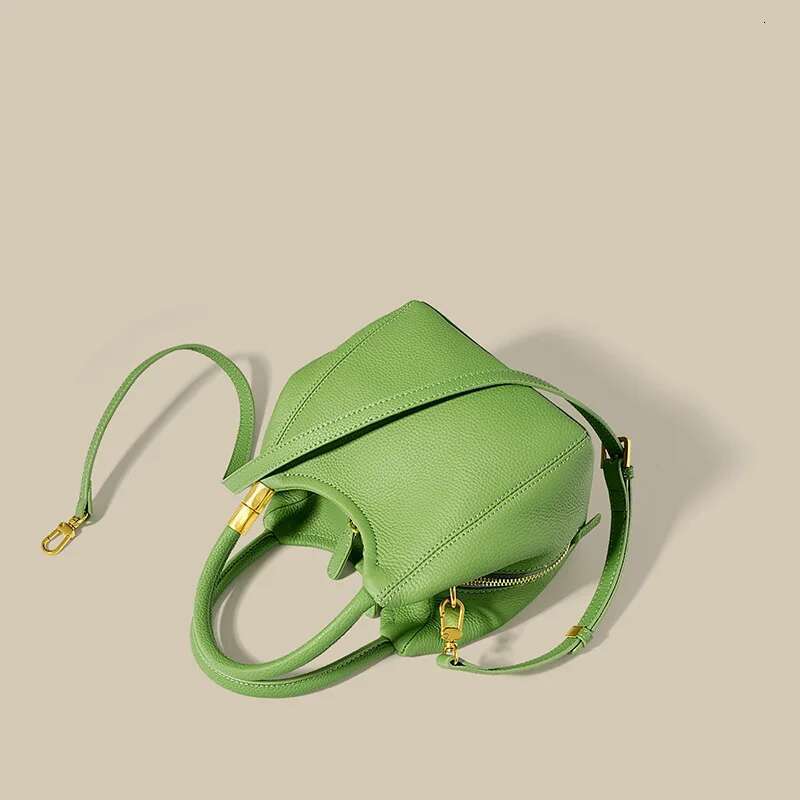 2023 Summer Women's Real Genuine Leather Bag Cowhide Handbag Bucket Tote For Lady Female High Quality Elegant Shoulder Messenger