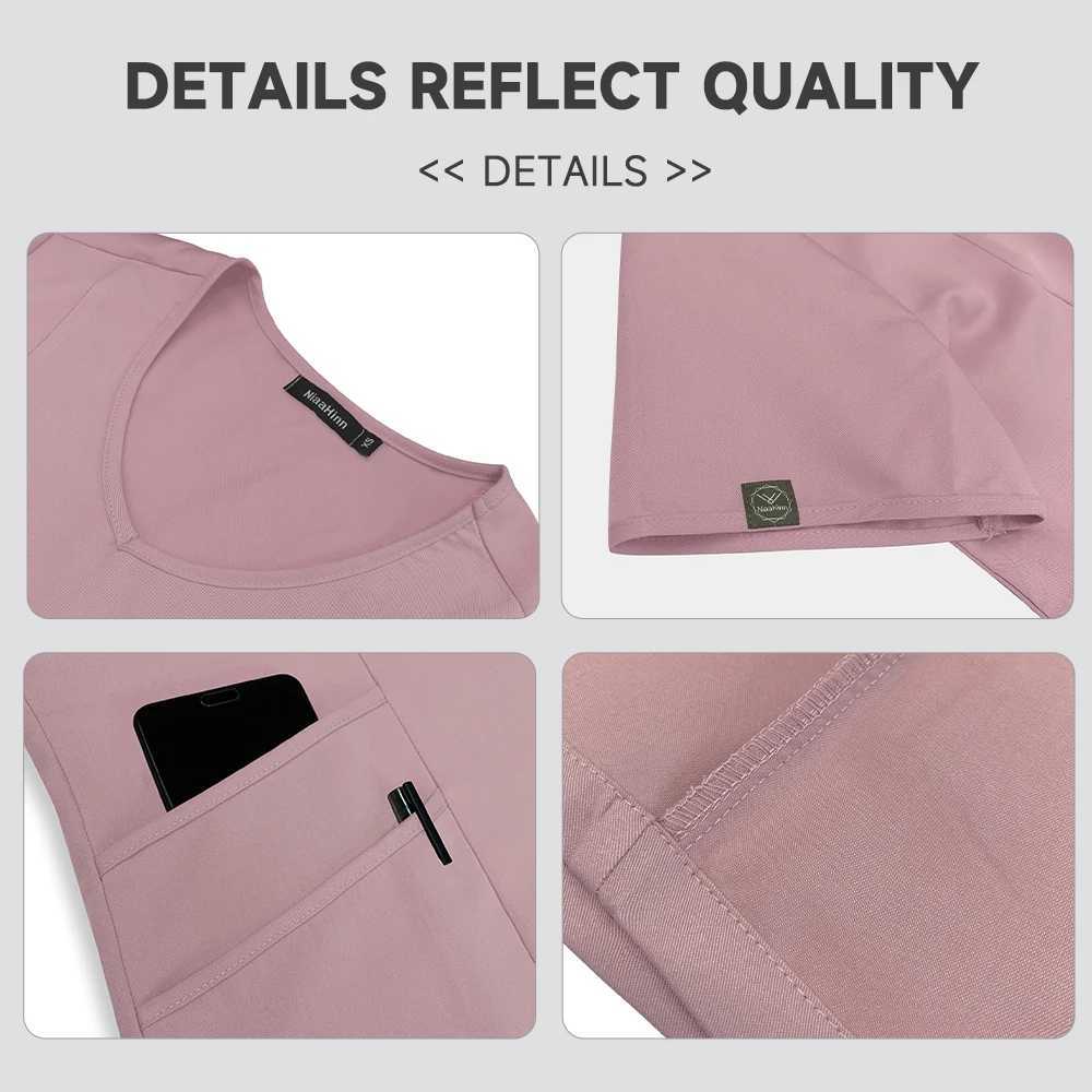 Medical Scrubs Set Women Stretch Work Uniforms Easy Fit Scrubs Tops Pants Jogger Set Hospital Nurse Uniform Dentist Overalls XXL X2505281