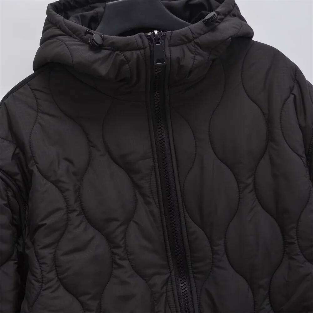 UNIZERA Autumn/Winter Product Women's New Fashion and Casual Versatile Stand up Collar Hooded Jacket Cotton Coat
