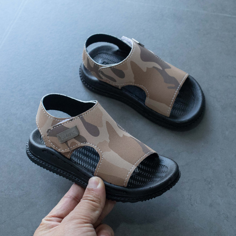 Toddler Summer Beach Sandals For Boys 2025 Fashion Children Sandals Anti-slip Soft-soled Kidsnest Kid's Shoes Sizes US5.5C-US4Y K0688