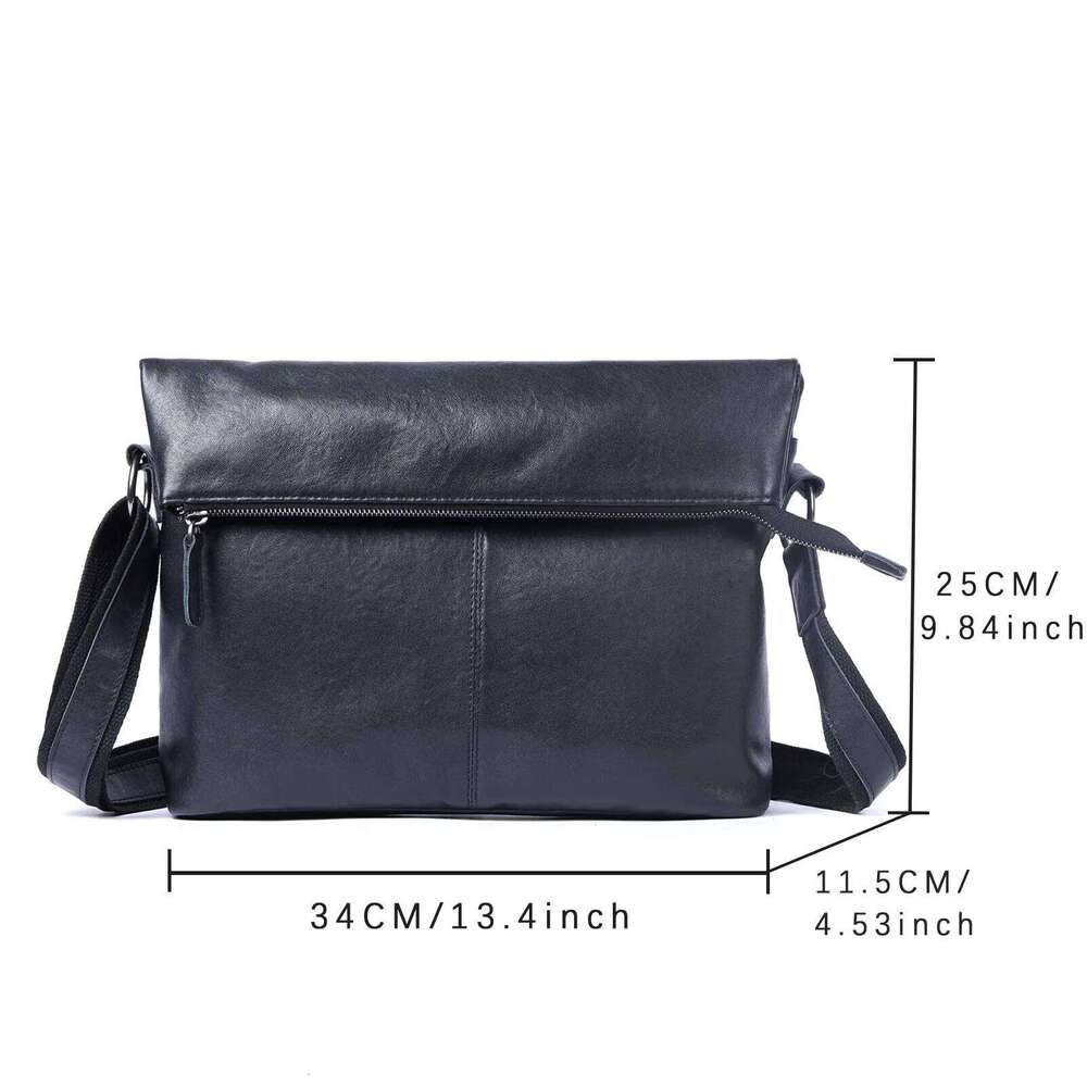 Designer Bag Genuine Men S Shoulder Bag Crossbody Laptop Bags Simple Cowhide Top Layer Vegetable Tanned Leather Fashion Casual