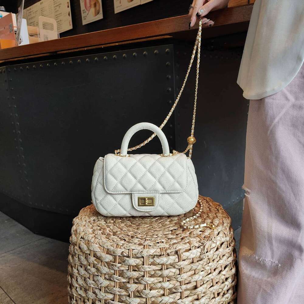 Genuine Leather Women Chain Female Handbag Designer Cowhide Small Square Shoulder Crossbody Bag 2025 New