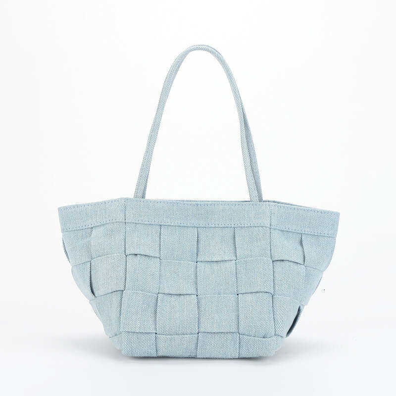 for Women New Niche Handwoven Tote Simple Fashion Canvas Bucket Denim Shoulder Crossbody Bag