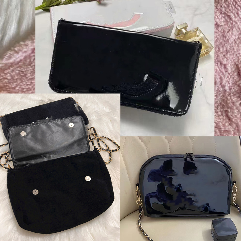 Designer Towel Shell Leather Chain Classic Storage case Flannel Shoulder Tote Bag quilted vintage fur bag makeup Boutique collection