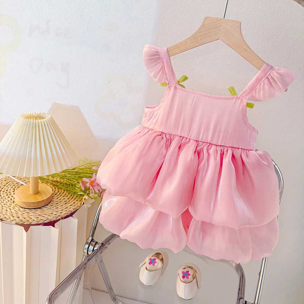 Girls Casual Dresses Halter Dress with Tulip Lace Cute Cake Dress for Girls Kids Dresses for Girls 1 To 4 Years Wedding Dress X250528