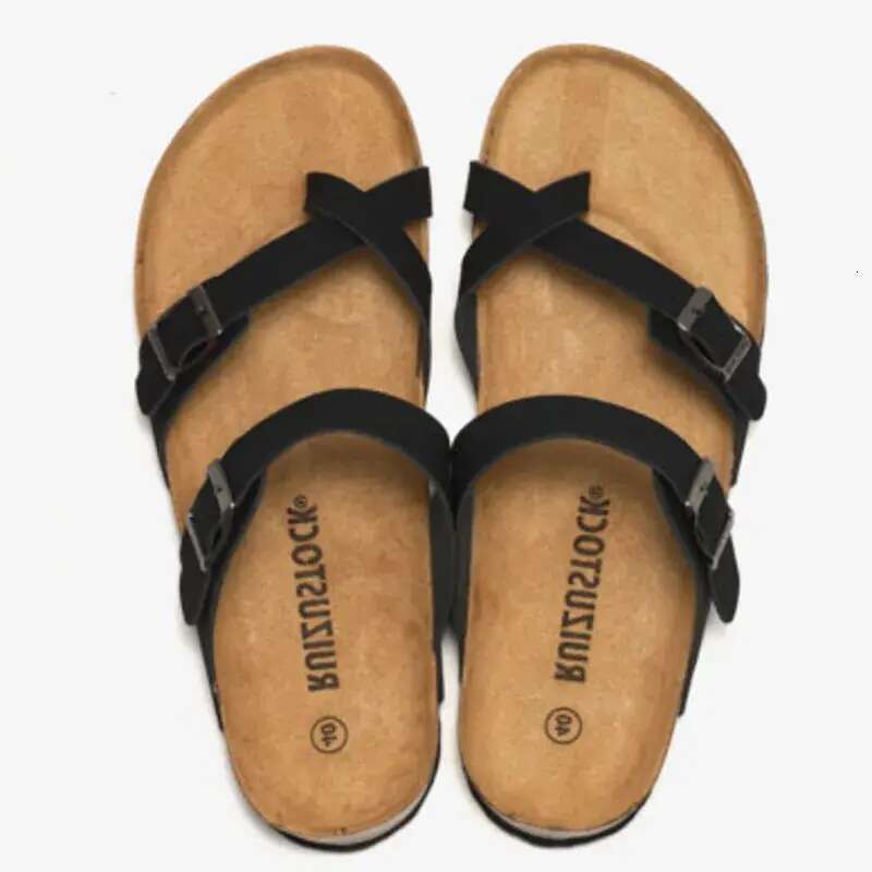 Summer Classic Slippers Clogs For Women Men Slip-on Cork Mules Sandals Outdoot Beach Slides With Adjustable Double Buckle