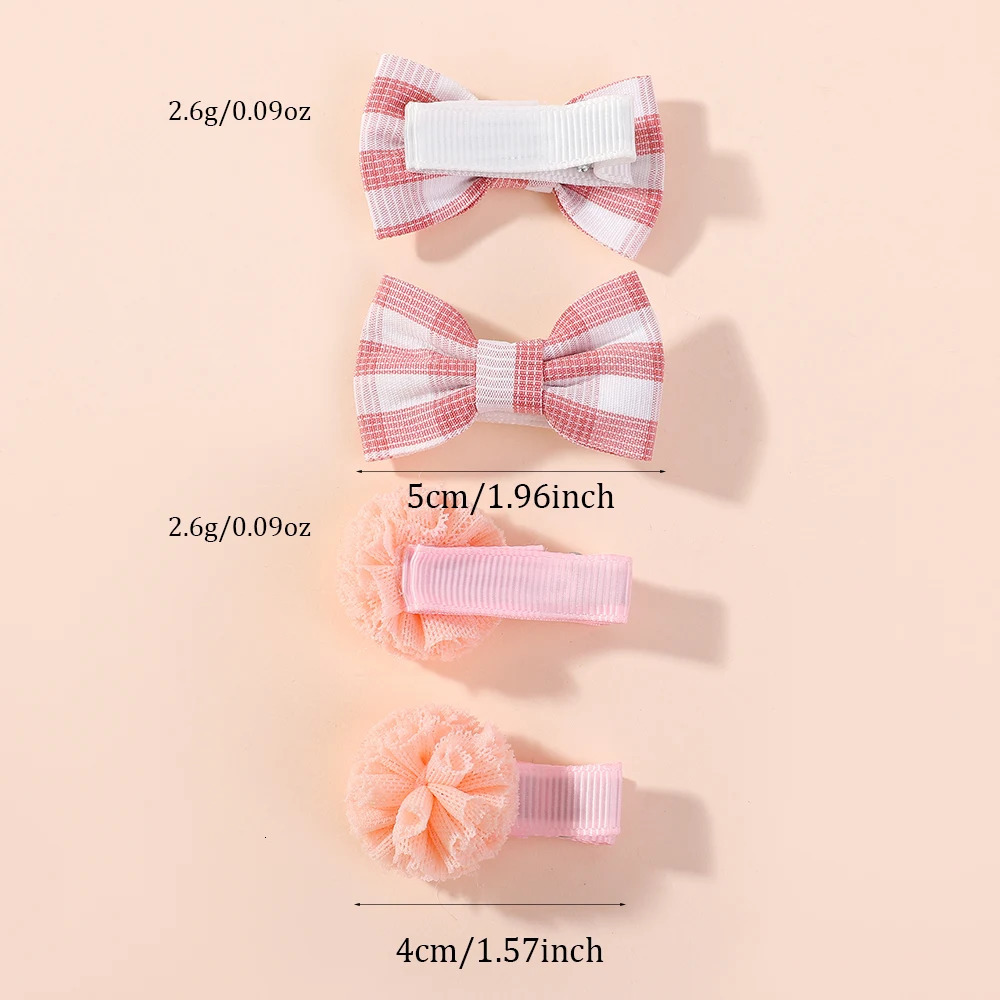 20pcs/set Lovely Kids Bows Hair Clips for Girls Barrette Boutique Full Coverage Fabric Childrens Headwear Baby Hair Accessories 250528