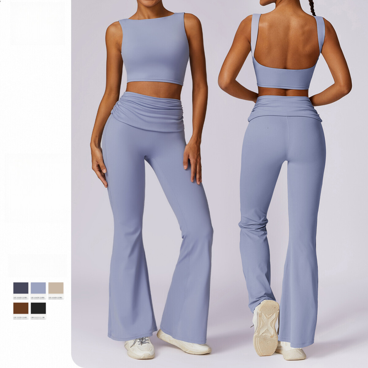 Women Workout Set Spring Nude Tight Back Yoga Running Sports Set Women S Breathable Quick Drying Fitness Clothes Pilates Set
