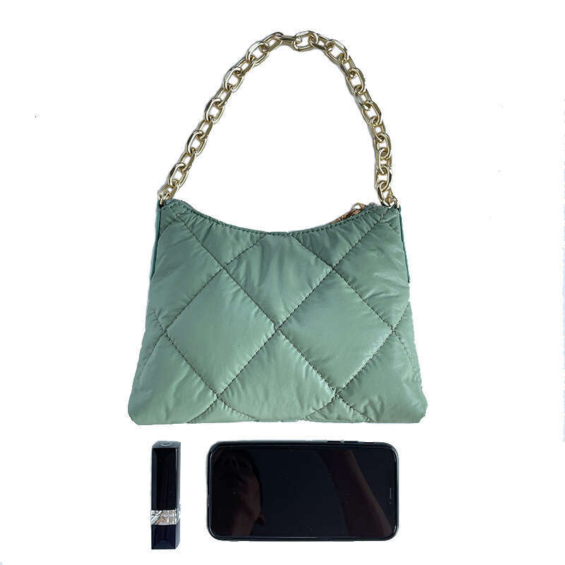 Niche Down Jacket Material Embroidered Quilted Women's Chain Handbag Underarm High-end Crossbody Bag