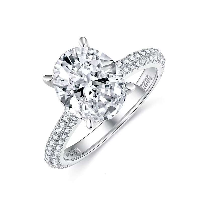 Hot Sell Moissanite Fashion Jewelry Ring 925 Sterling Silver Casual Rings for Ladies
