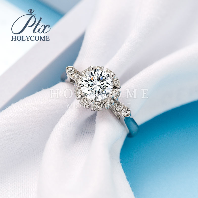 Women Ring Moissanite 925 Sterling Silver Diamond New Unique Design Engagement Jewelry 1CT D VVS Moissanite Gold Wedding Ring
