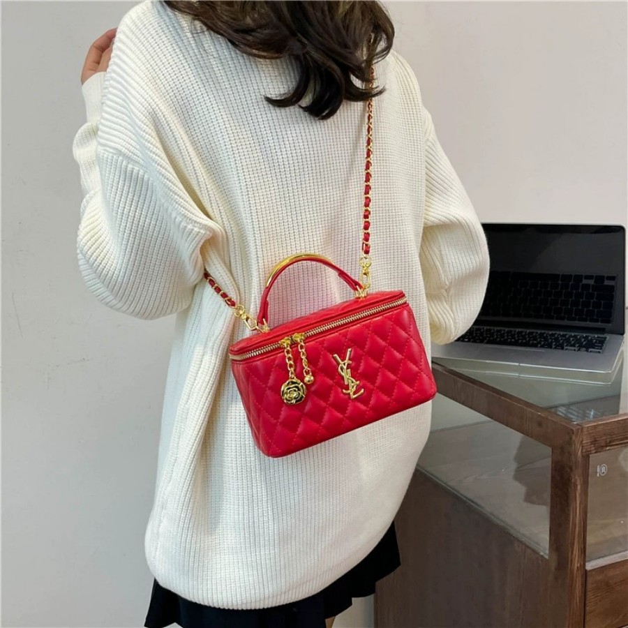 Designer Bag Luxury Cosmetic Female Portable Pouch With make up Shoulder Strap Leather Crossbody Bags Beauty Box Purse purses wallet tote makeup handb