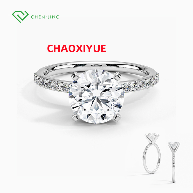 Solitaire 0.5-2ct HPHT CVD Lab Grown Diamond IGI GIA Certificate Engagement Ring Jewelry Women Lab Diamond 18k White Gold Ring