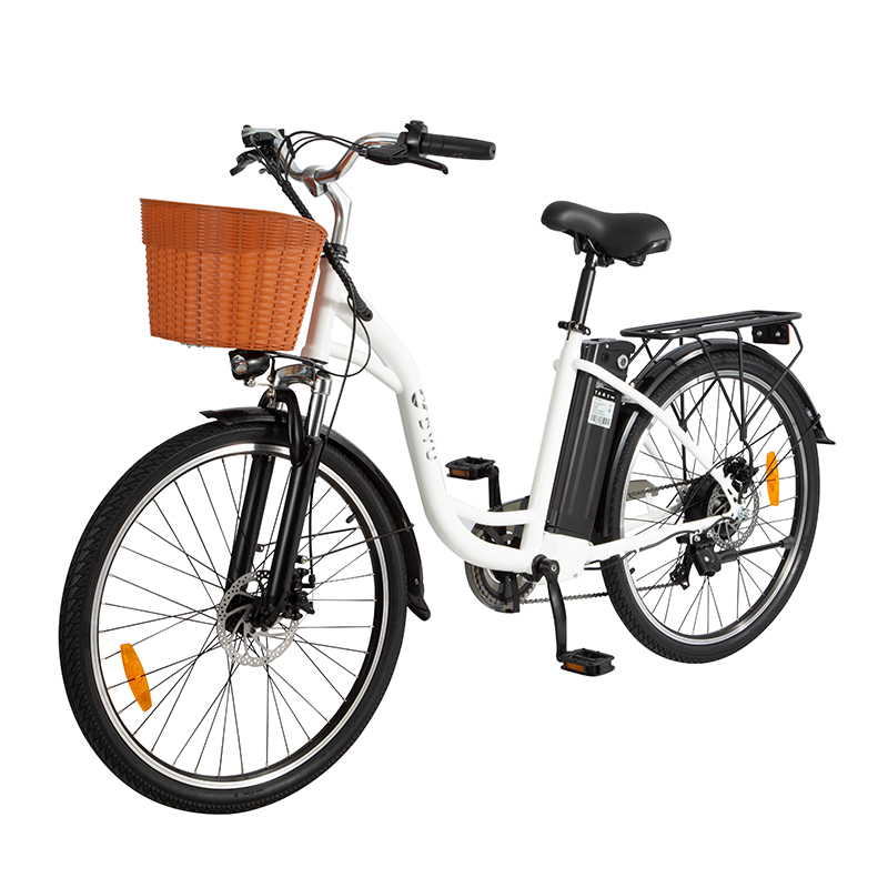 DYU C6 26 Inch E-City bike Women's Electric Bicycle 250W 36V/12.5AH Pedelec E-Bike for Adults 25km/h