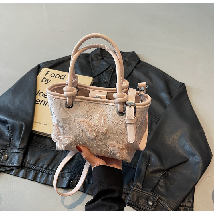 Women's Handbag Free Shipping Designer Bag New Fashion Embroidery Bag 2025 Spring/summer New Chinese Style Lace Bucket Bag Versatile Crossbody Ba
