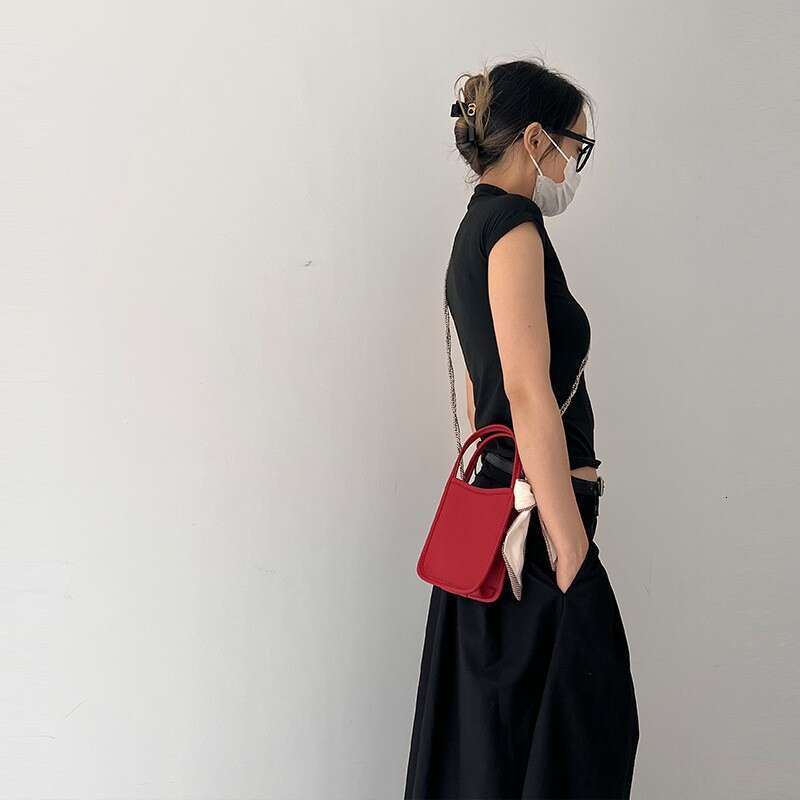 2023 New Cute Cartoon Handbag Candy Color Single Shoulder Crossbody Simple Genuine Leather Mini Fashion Phone Bag