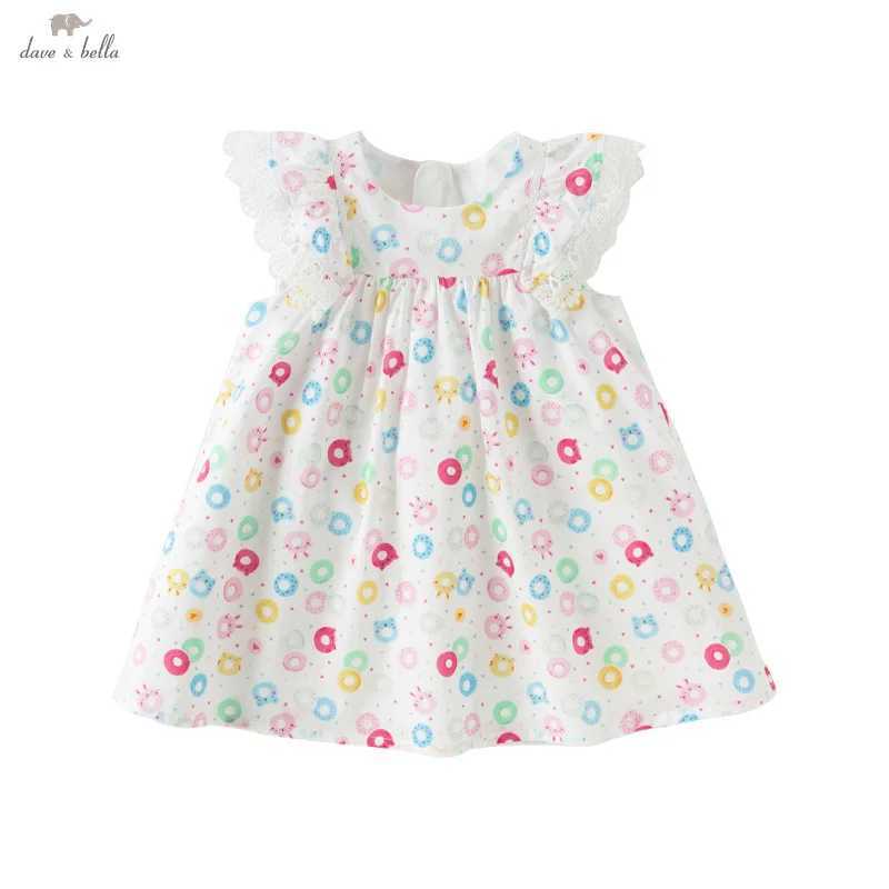 Dave Bella Girls Baby Dress Summer Casual Sweet Cute Print Childrens Cotton Princess Dress Party Outdoor Seaside DB2251751 X250528