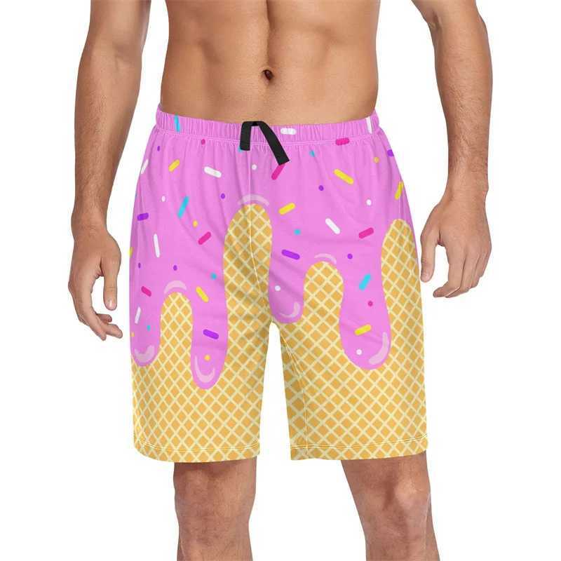 3d Printed Ice Cream Beach Shorts Mens Hawaiian Summer Holiday Casual Shorts Unisex Street Conch Graphic Surfing Board Shorts X2505281