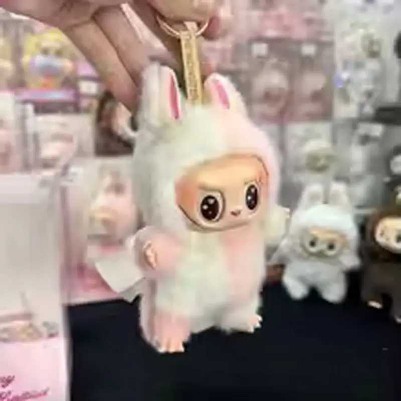 Labubu Vinyl Face Plush Doll Blind Box - The Monster Diy Custi Plush Action Figure Surprise Box Bag Charm Keychain X250528
