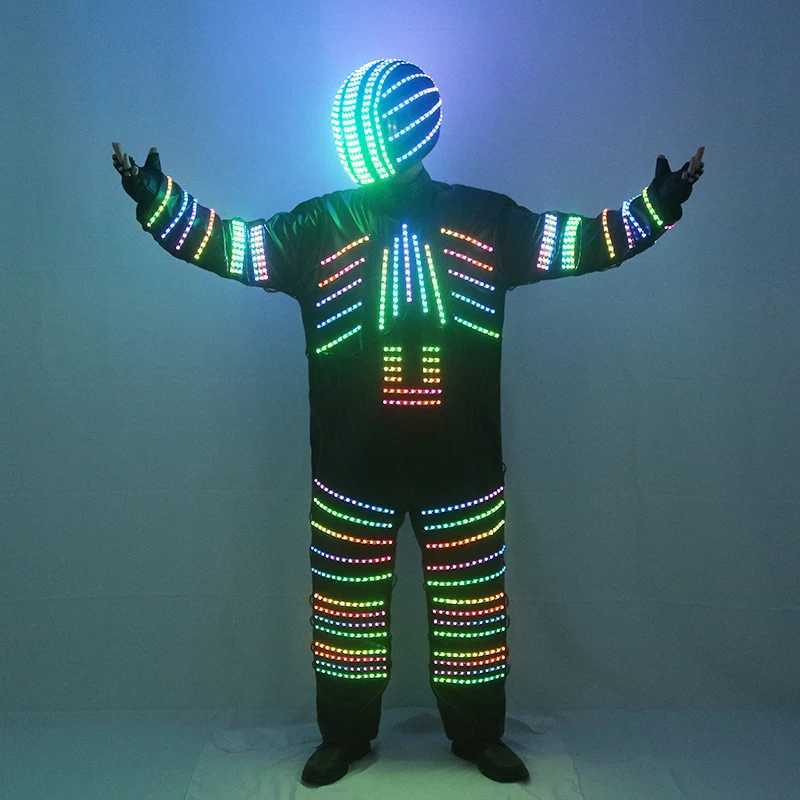 Science fiction LED color burst light clothing bars and nightclubs fluorescent helmets laser gloves LED props W250528