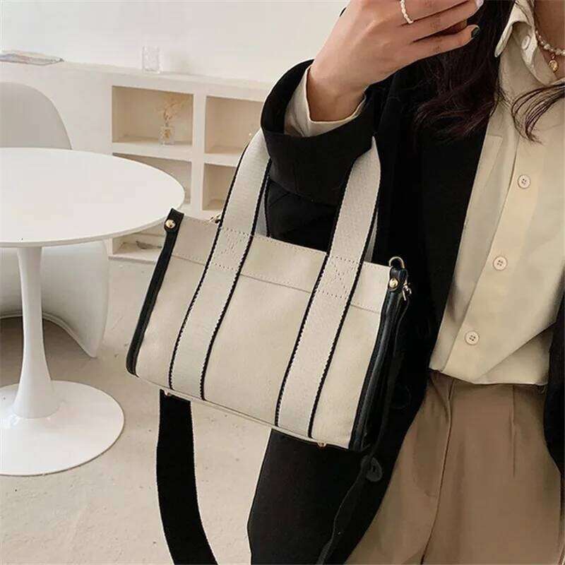 New Fashion Women's Canvas Large Capacity Casual Tote Handbag Designer Shoulder For Ladies High Quality Crossbody Bag