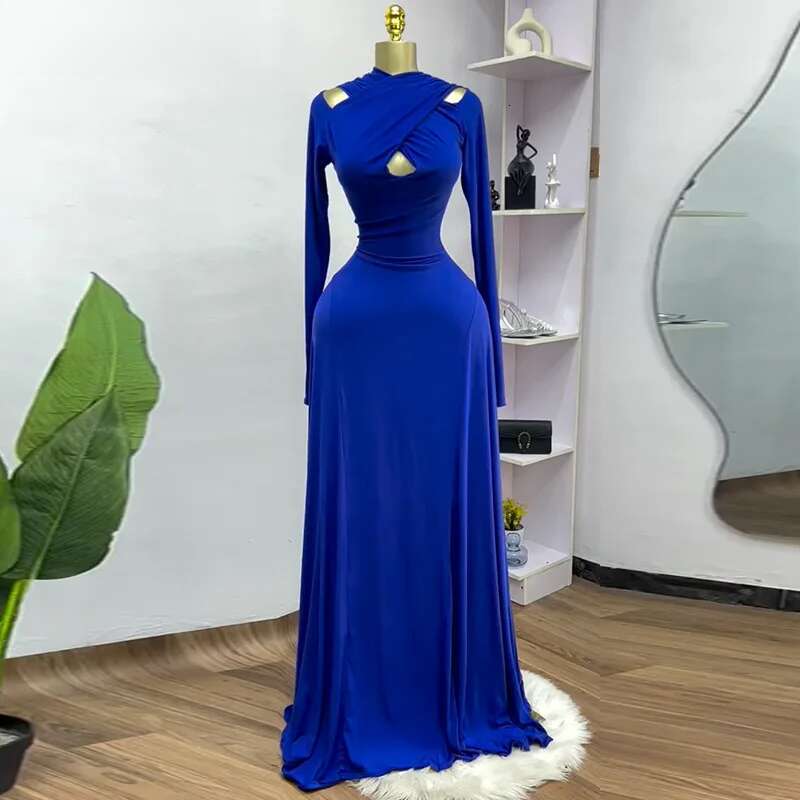 2025 Summer Women O-Neck Sleeve Mermaid Maxi Dress Birthday Beach Sexy Night Party Club Long Dresses