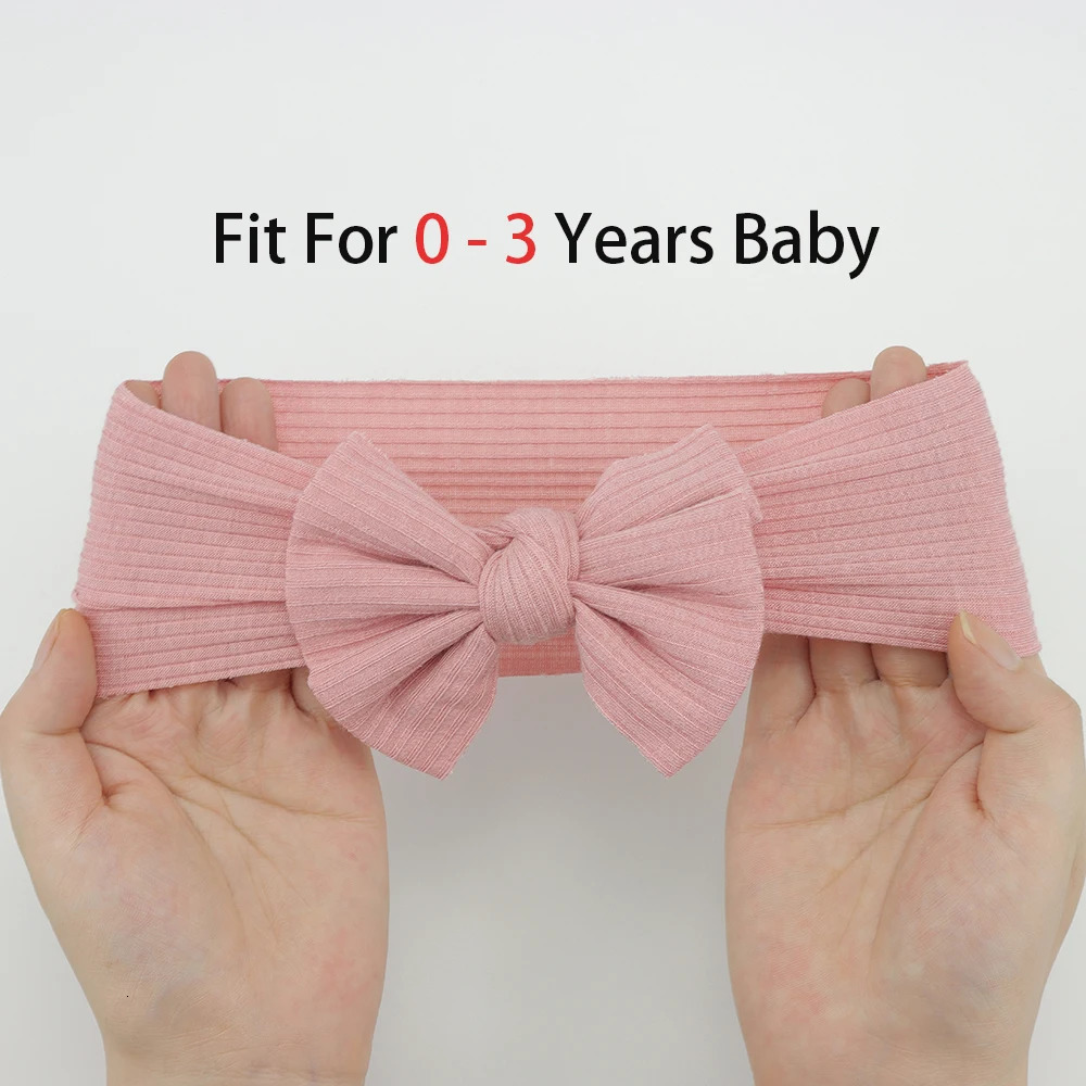 3Pcs/Lot Knit Baby Headband Bow born Elastic Soft Nylon Headbands For Baby Girl Turban Infant Hair Accessories Kids Headwear 250528
