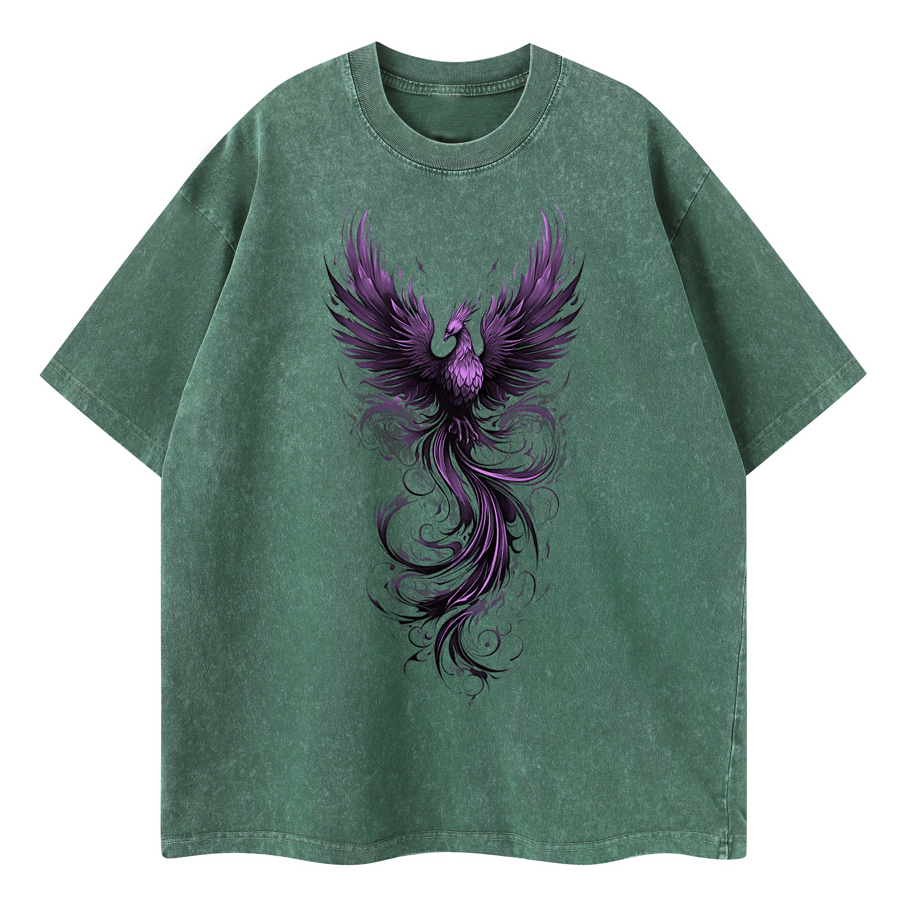 T-shirt men's top designer cotton T-shirt Purple Phoenix short sleeved clothing high-quality fashionable T-shirt