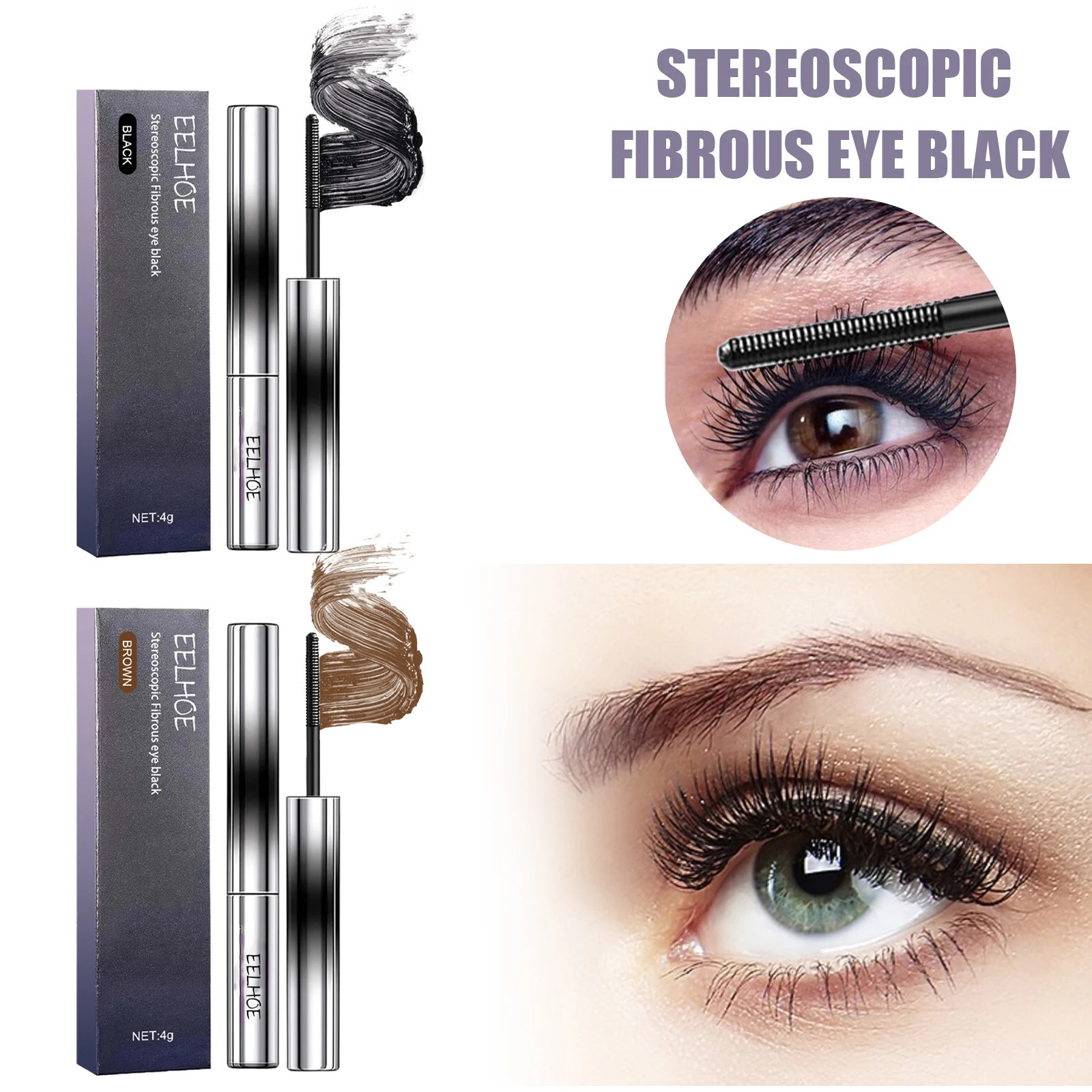 Eelhoe Black Brown Mascara s Eyebrows Eyelashes Promote Thick Natural sweat Mild Mascara 250523
