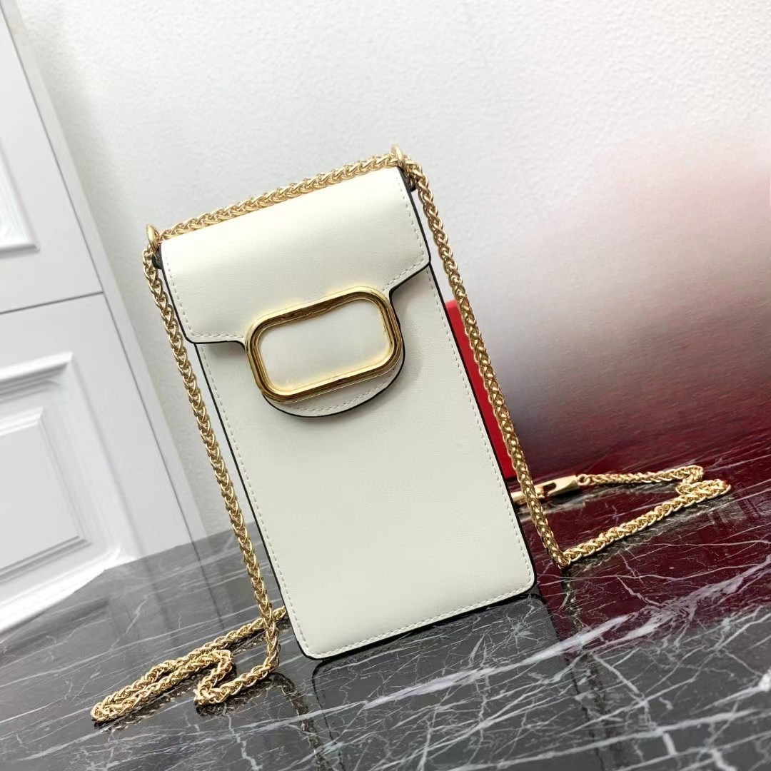 Loco Calfskin Phone Case With Chain Real Leather Cellphone Bags With Card Holder Small Shoulder Crossbody Bag Fashion Designer Girl Party Purses And Handbags 2769