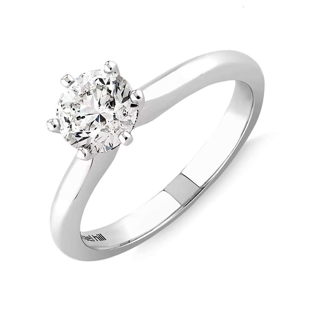 Classic Square 1Ct Moissanite VVs1 Ring 925 Sterling Silver Stainless Steel Band Fashionable Silver Gold Wedding Engagement Ring