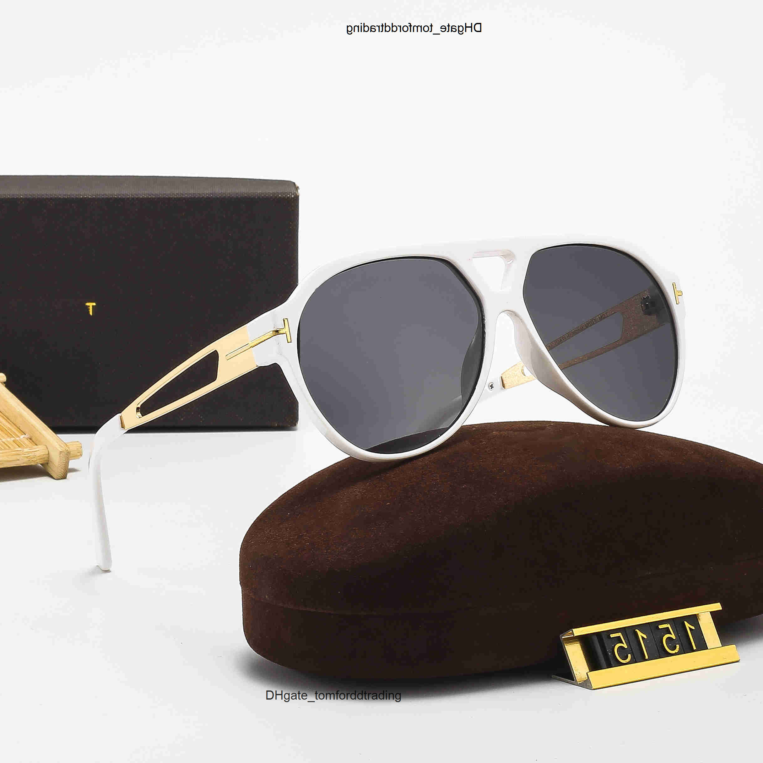 TF Tom''Fordly TomForddlies New Double Beam Sunglasses Retro Mens and Womens Fashion Trend Hollow Frame Sunglasses Fashion Glasses 1515 OXG6 90LM OOUC