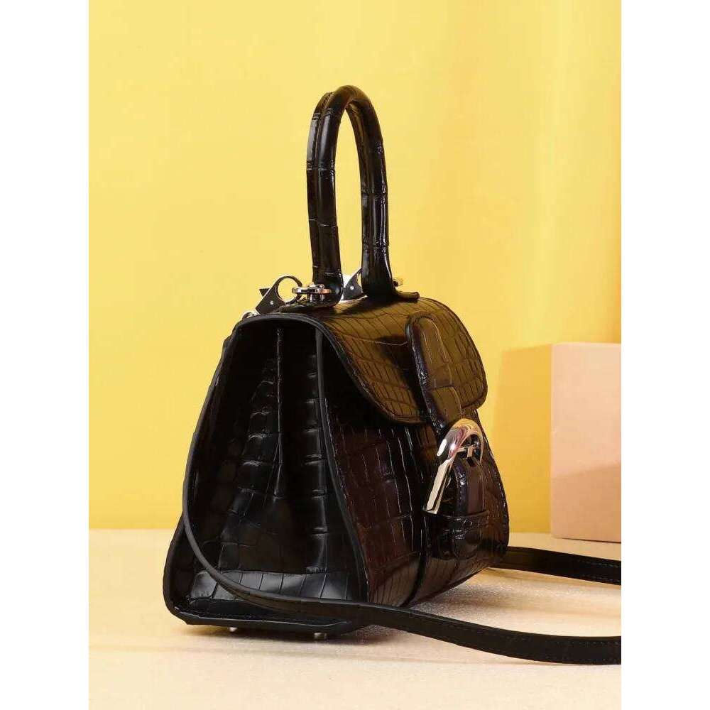 High Quality Women Genuine Leather Crocodile Skin Office Ladies Single Shoulder Bag New Elegant Totes Crossbody Bags