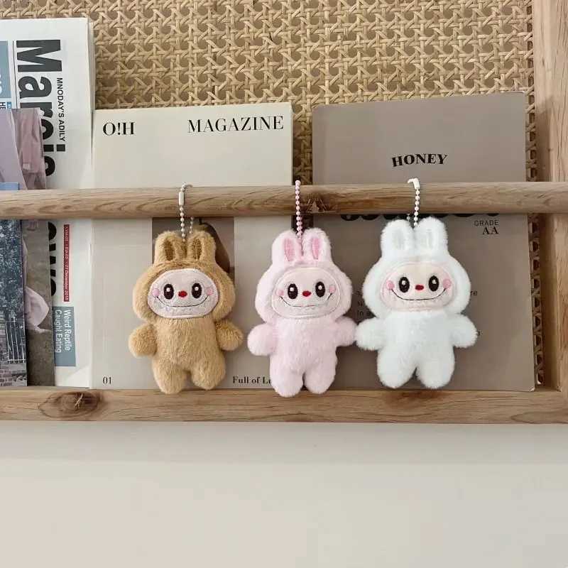 New Cartoon Labubu Plush Doll Pendant Kawaii Keychain Student Schoolbag Pendant Doll Girl Boy Gift Toys X250528