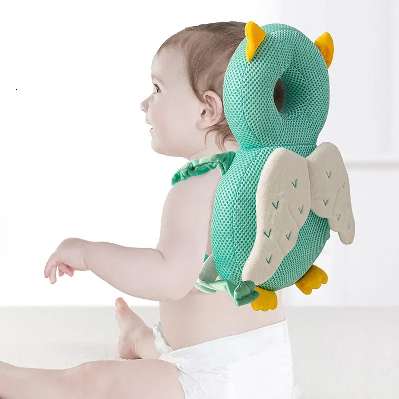 1-3Toddler Baby Head Protector Breathable Tencel Back Protector Cushion Back Prevent Injured Cartoon Security Pillows 250527
