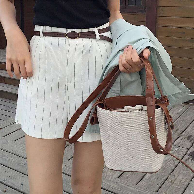 Canvas Bucket for Women's Crossbody Bags Beach Handbag small Korean style female Shoulder Messenger Bag new Totes bolsa