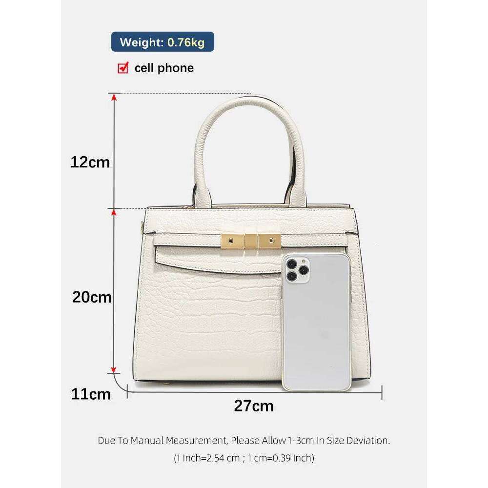 Zency Ladies Cow Skin Fashion Handbags Genuine Leather Top-Handle For Work Designer Texture Crossbody Mom Bag Top